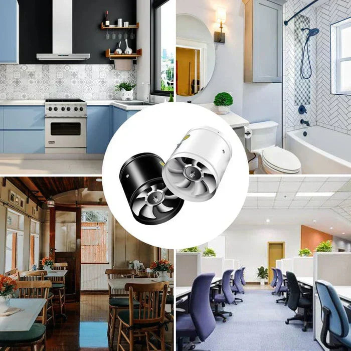 Leiser und leistungsstarker Abluftventilator für frische Luft, mit stabilen Flügeln und korrosionsbeständigem Gehäuse.