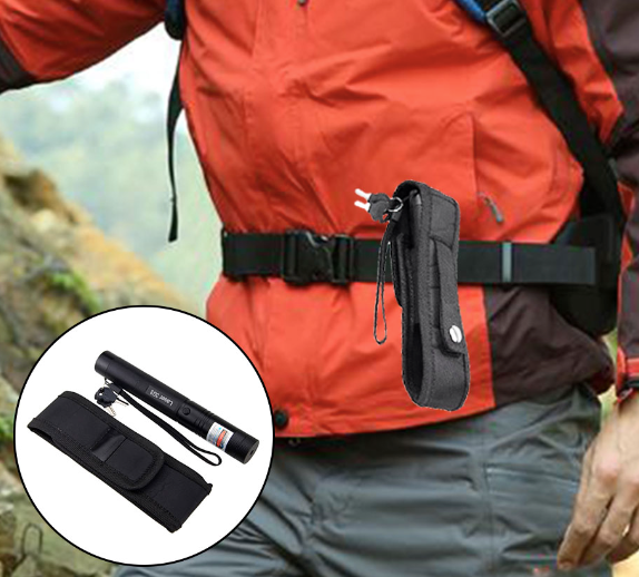 Leistungsstarker Laserpointer mit Aluminiumlegierung, einstellbarem Fokus; langreichweitiger Strahl in Rot, Grün, Lila.