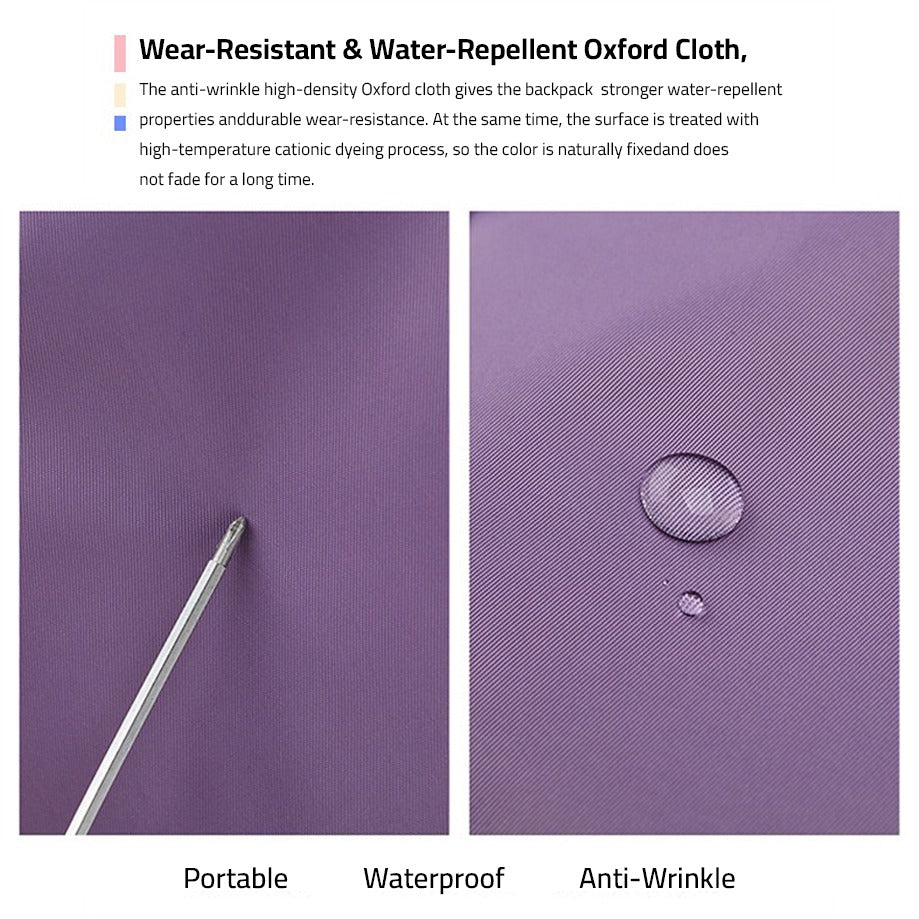 "Lila Damen-Reisetasche mit Schuhfach und mehreren Taschen, ideal für Reisen und Sport, robust und wasserdicht."