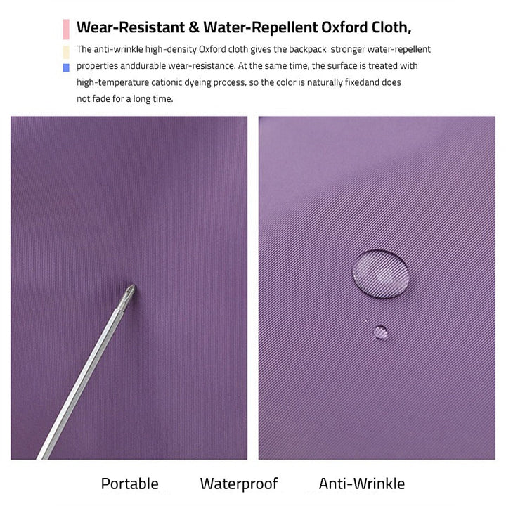 "Lila Damen-Reisetasche mit Schuhfach und mehreren Taschen, ideal für Reisen und Sport, robust und wasserdicht."