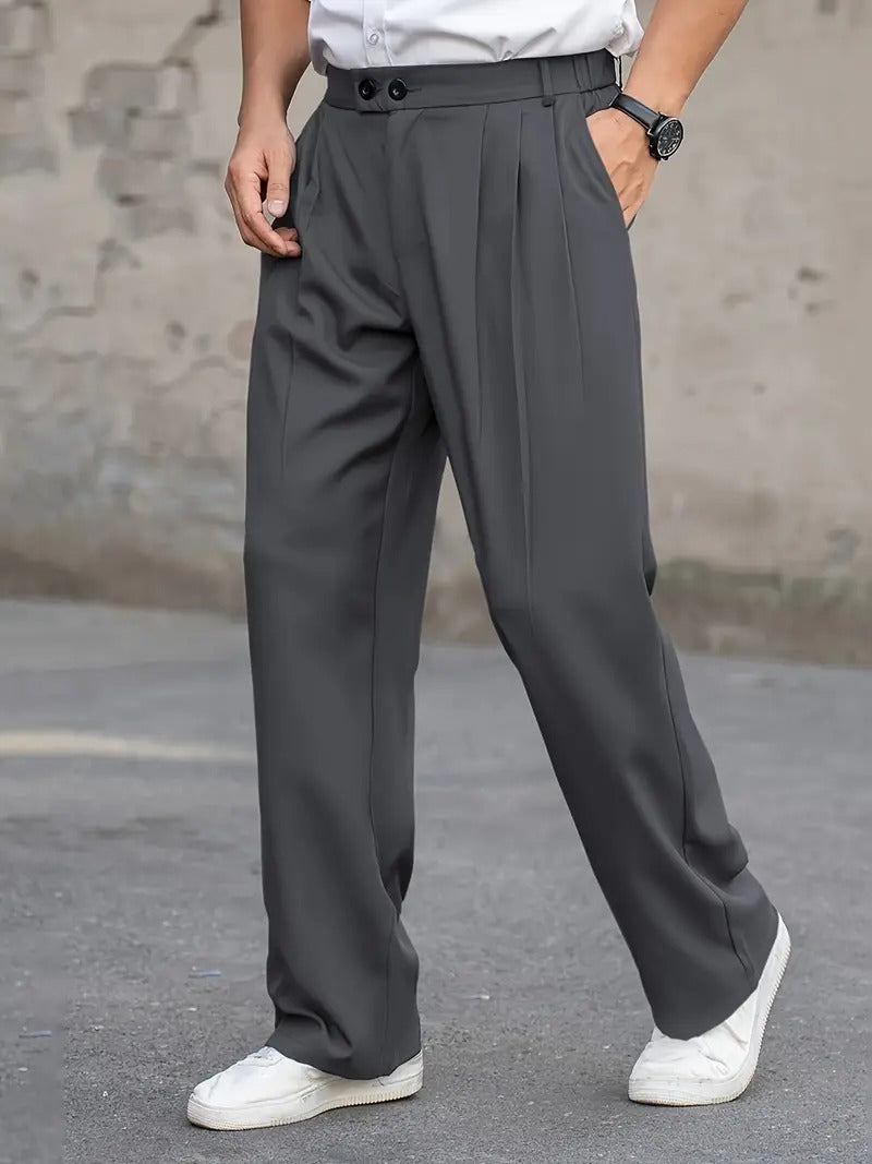 Lockere Herrenhose, atmungsaktiv, in verschiedenen Farben. Weiches Gewebe, ideal für Komfort und Stil bei kühlem Wetter.