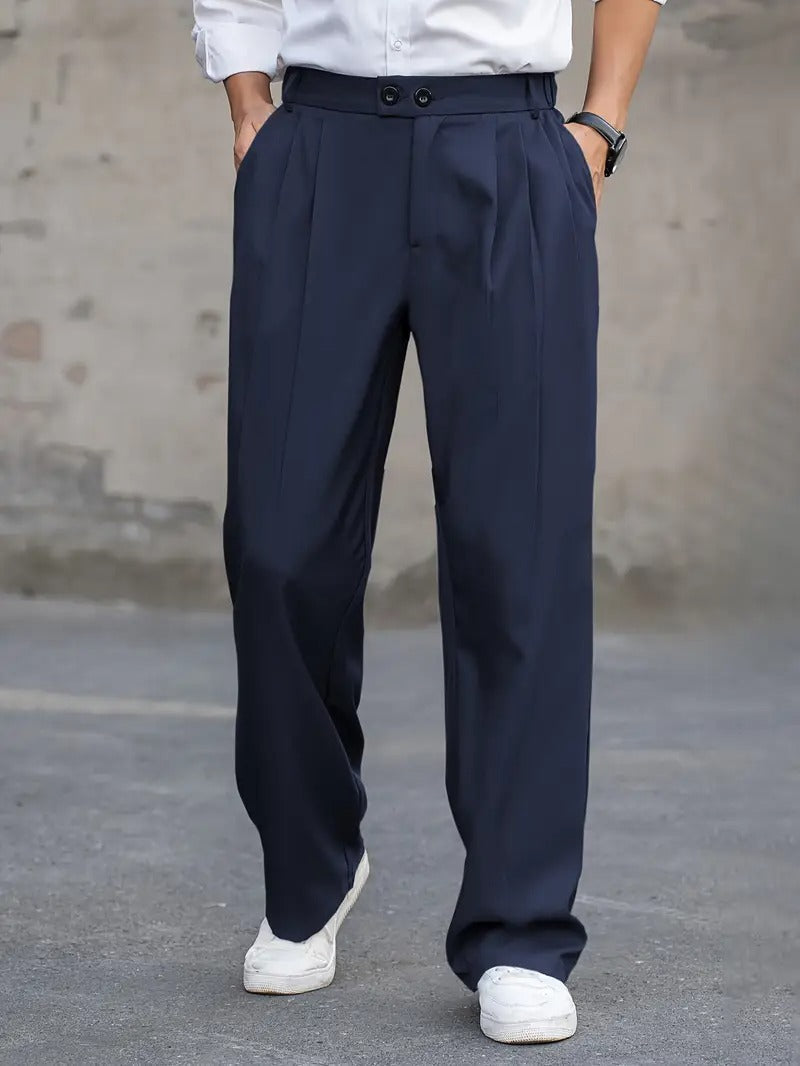 Lockere Herrenhose, atmungsaktiv, in verschiedenen Farben. Weiches Gewebe, ideal für Komfort und Stil bei kühlem Wetter.