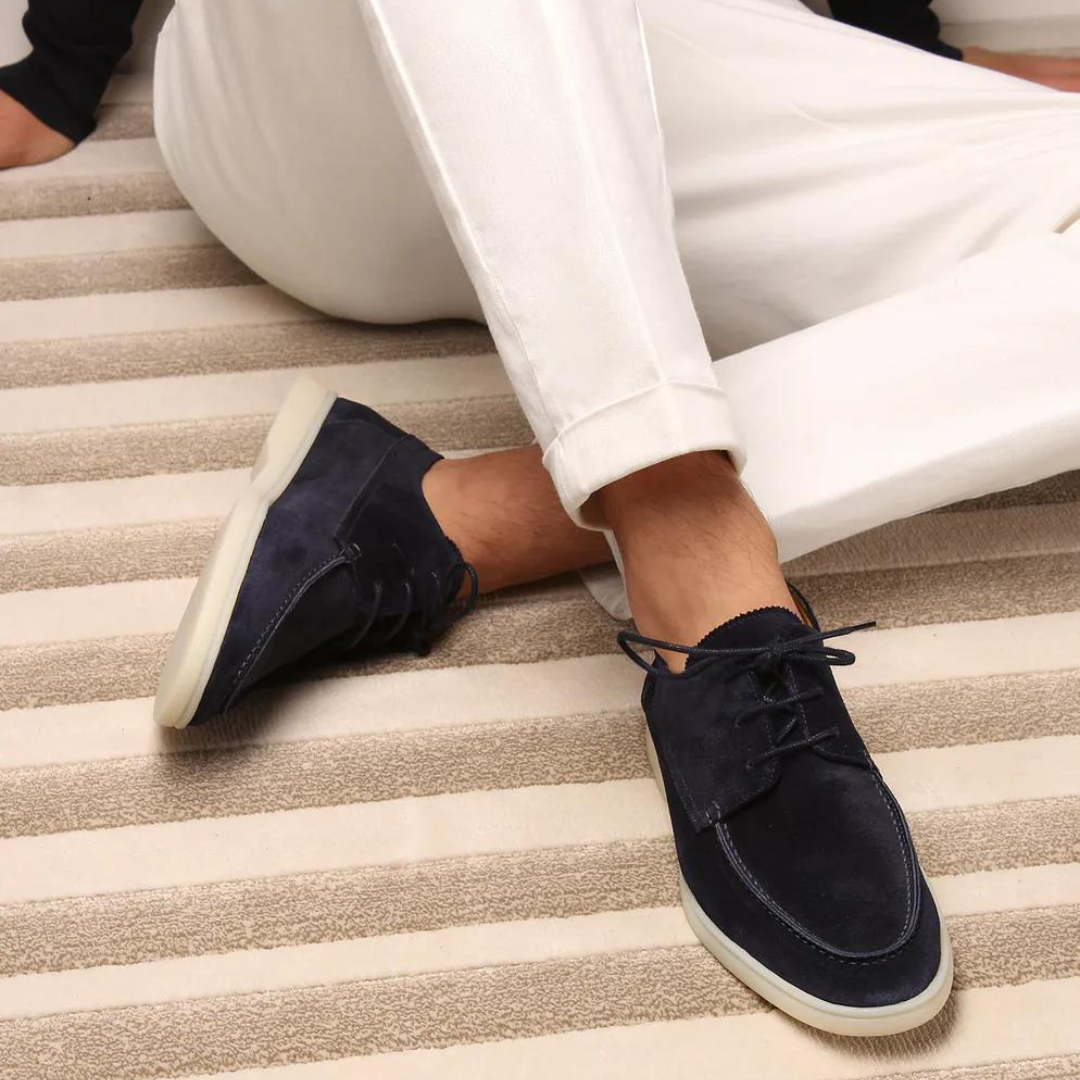 Comfortable men's lace-up loafers, versatile for formal or casual wear, everyday elegant footwear.