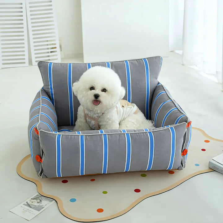 Deep sleep dog bed, plush washable cotton, calming pet bed for all dog sizes