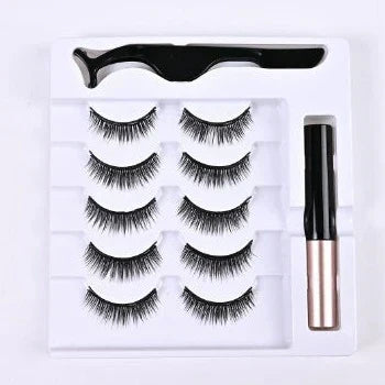 "Magnetische Wimpernverlängerung für mehr Volumen, natürliche Optik, einfaches Anbringen ohne Kleber, glamouröser Look."