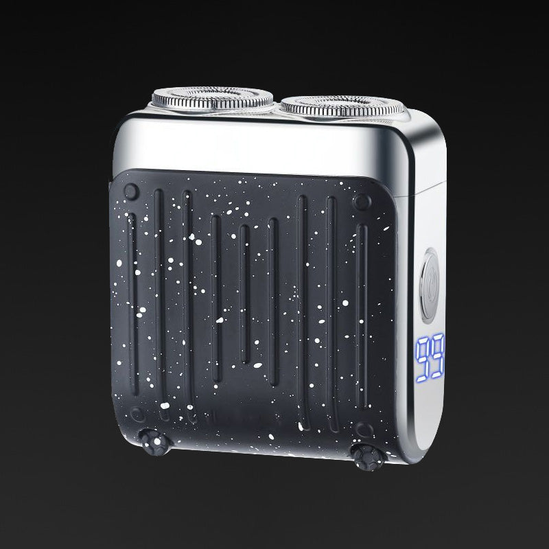 "Magnetischer Rasierer mit grauer Oberfläche, kompakt und leicht, ideal für ultraglattes, hautschonendes Rasieren."