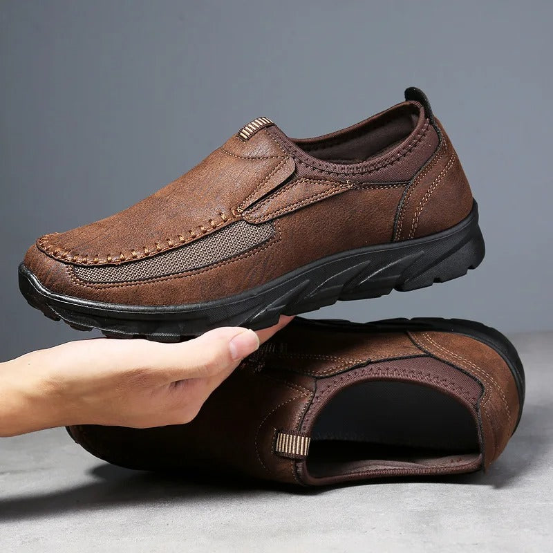 Easy slip-on men's loafers for ultimate comfort. Breathable everyday casual footwear with durable traction.