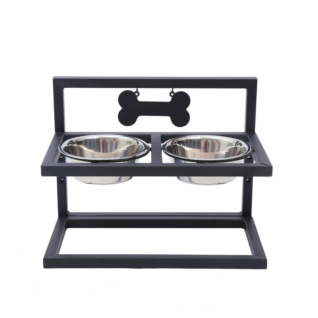 Erhöhter Hundenapf mit 2 Näpfen