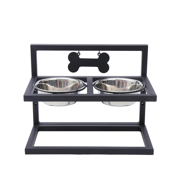 Erhöhter Hundenapf mit 2 Näpfen