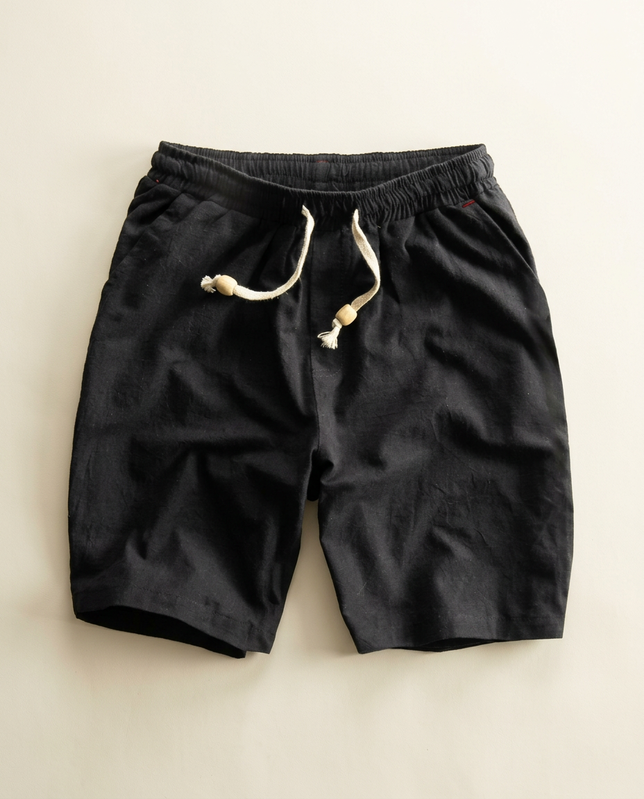Breathable men's active comfort shorts with drawstring, essential for summer & athletic wear.