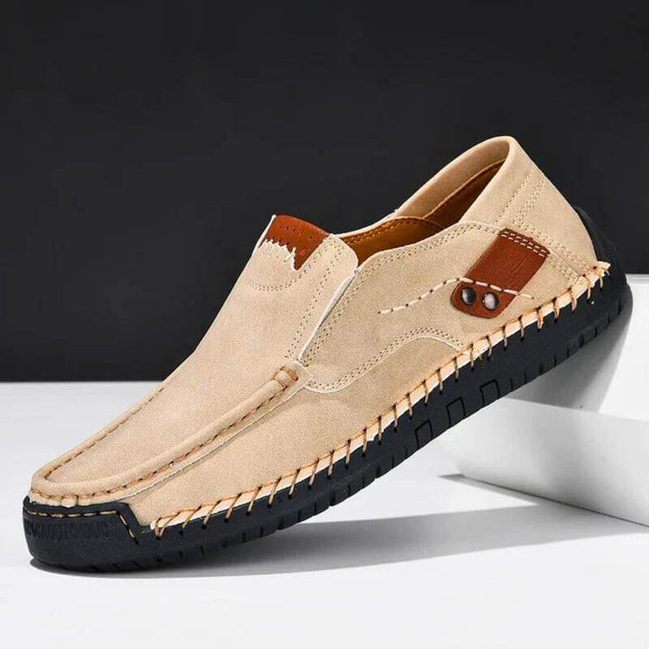 Orthopedic men's slip-on loafers, providing arch support & all-day comfort for everyday wear.