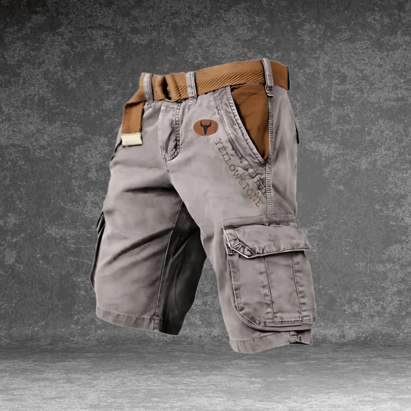 Men's breathable cargo shorts with ample pockets, perfect for comfort, utility & outdoor summer wear.