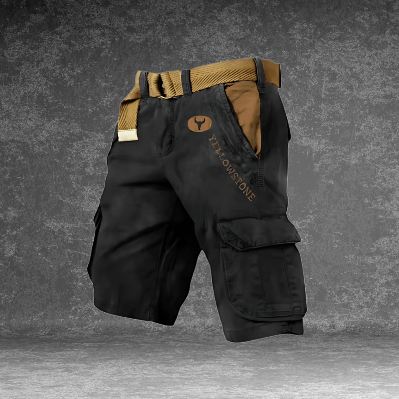 Utility men's cargo shorts, breathable and multi-pocket, great for outdoor adventures, travel & casual wear.