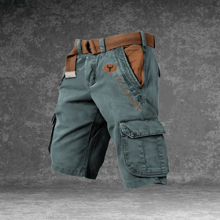 Durable men's cargo shorts, breathable for activewear, featuring ample utility pockets for essentials.