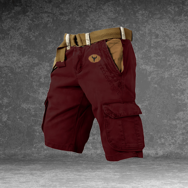 Casual men's breathable cargo shorts, multi-pocket design for summer comfort and utility.