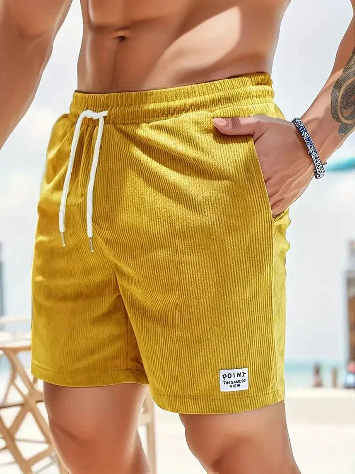 Optimal comfort men's casual shorts, drawstring waist, relaxed fit for all-day wear.