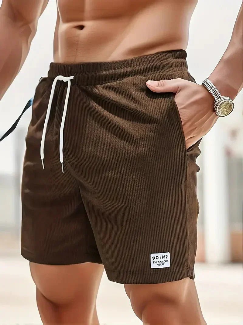 Durable men's casual drawstring shorts, relaxed fit, built for everyday comfort and style.