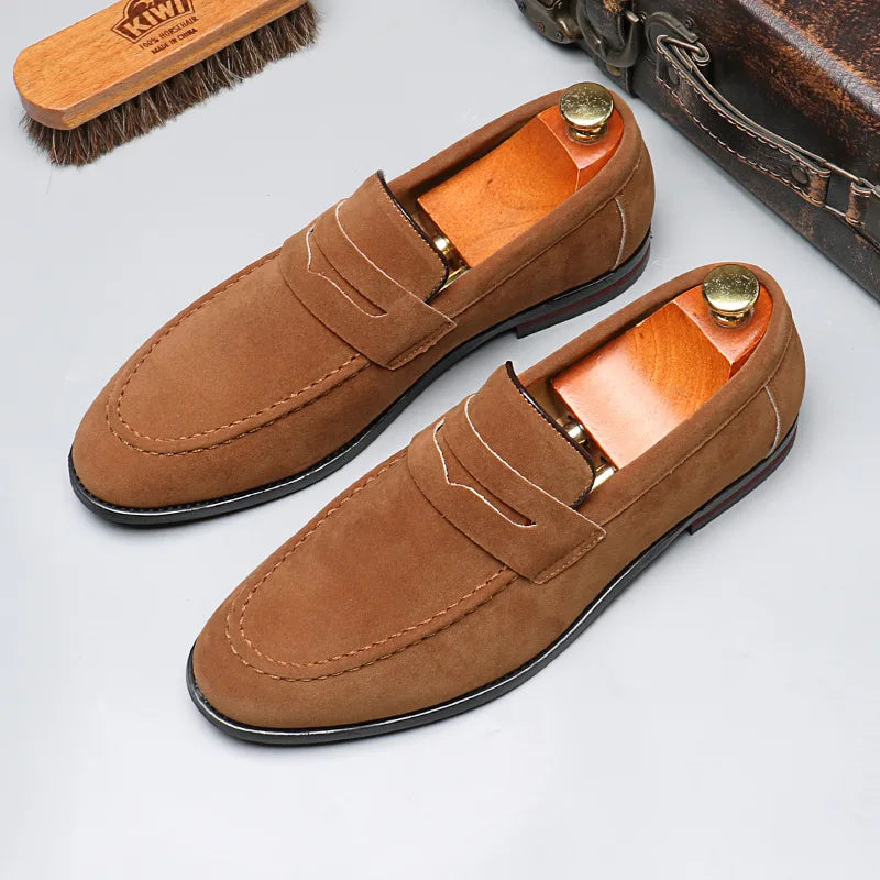 Comfortable men's slip-on loafers, perfect for everyday wear & stylish minimalist fashion.
