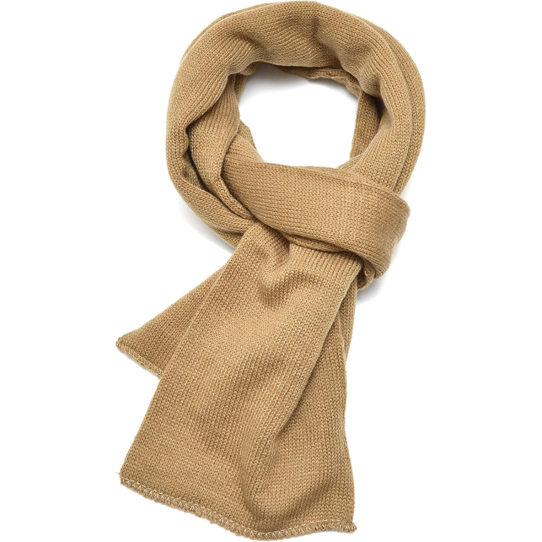 Durable men's acrylic winter scarf, double layer construction for warmth.