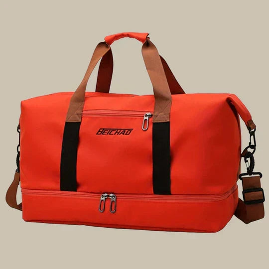 Practical men's travel duffel bag with shoe compartment, durable Oxford cloth, ideal for gym and sport activities.