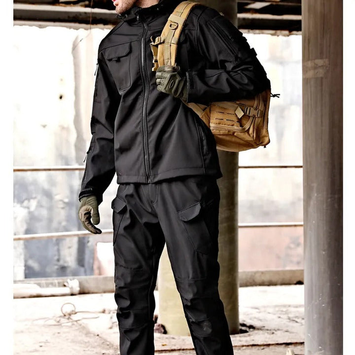 Durable Men's Max outdoor set: all-weather hoodie & pants. Perfect activewear for hiking and adventure.