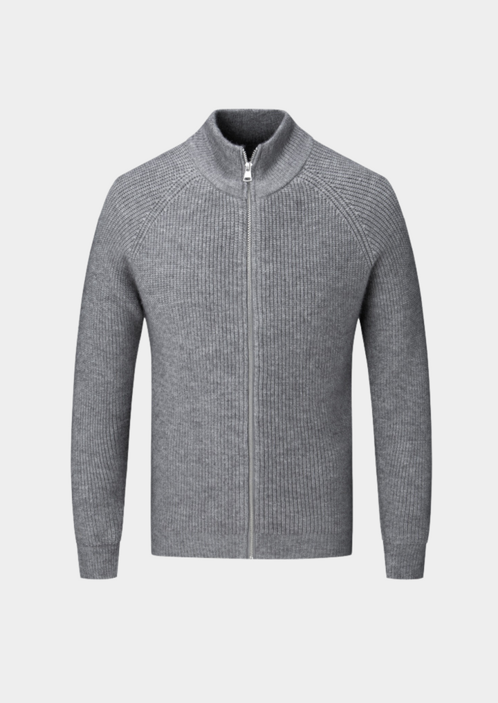 Comfortable men's ribbed cardigan. Everyday wear, a versatile layer for all seasons.