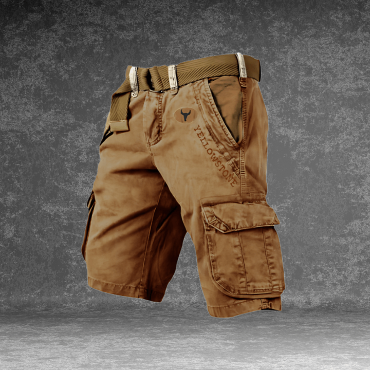 Men's durable cargo shorts with multiple utility pockets. Ideal for everyday adventures, offering comfort & versatility.