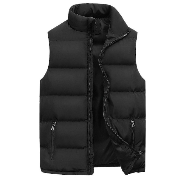 Warm men's padded zip vest, ideal for smart casual fall fashion. A versatile layering gilet.