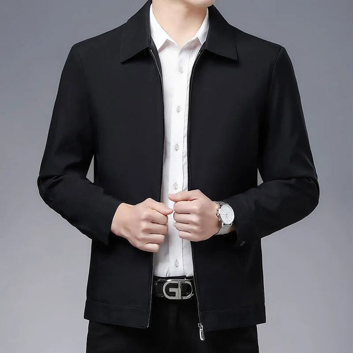 Men's stylish lightweight everyday jacket in black, perfect for casual wear & outerwear.
