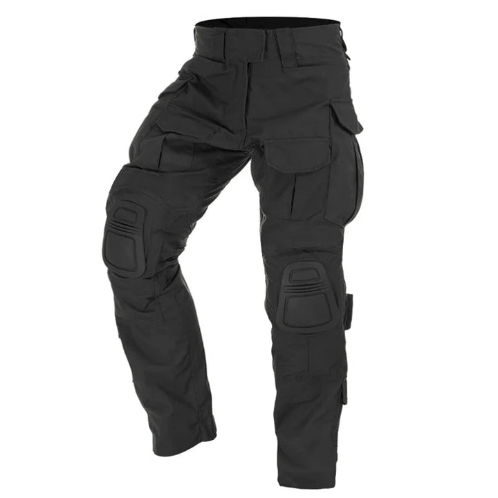New men's tactical hiking pants featuring integrated knee pads & multiple cargo pockets.