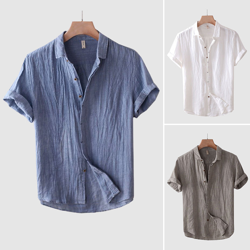 Men's Tuscan short sleeve button-front shirt for comfortable warm weather casual wear.