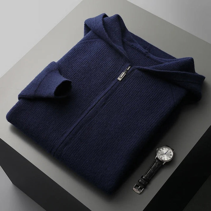 Men's Valletta blue ultra-soft pullover hoodie. Stylish & comfortable everyday mens apparel.