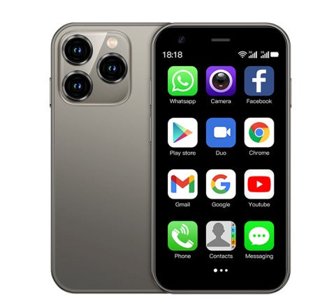 "Mini Android-Smartphone, 3-Zoll-Touchscreen, Dual-SIM, kompakte Größe, technologie, mobil, funktionsreich, schwarz"