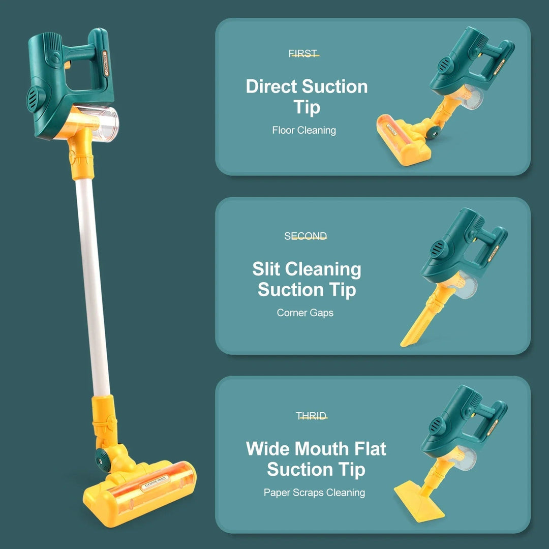 Mini-Staubsauger für Kinder, interaktives Lernspielzeug, handlich, realistisches Design, ideal für kleine Haushaltshelfer