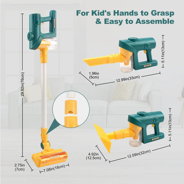 Mini-Staubsauger für Kinder, interaktives Lernspielzeug, handlich, realistisches Design, ideal für kleine Haushaltshelfer