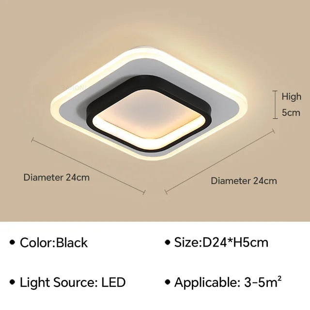 "Minimalistische moderne Deckenleuchte mit klaren Linien in Acryl und Metall, ideal für elegante Raumbeleuchtung."