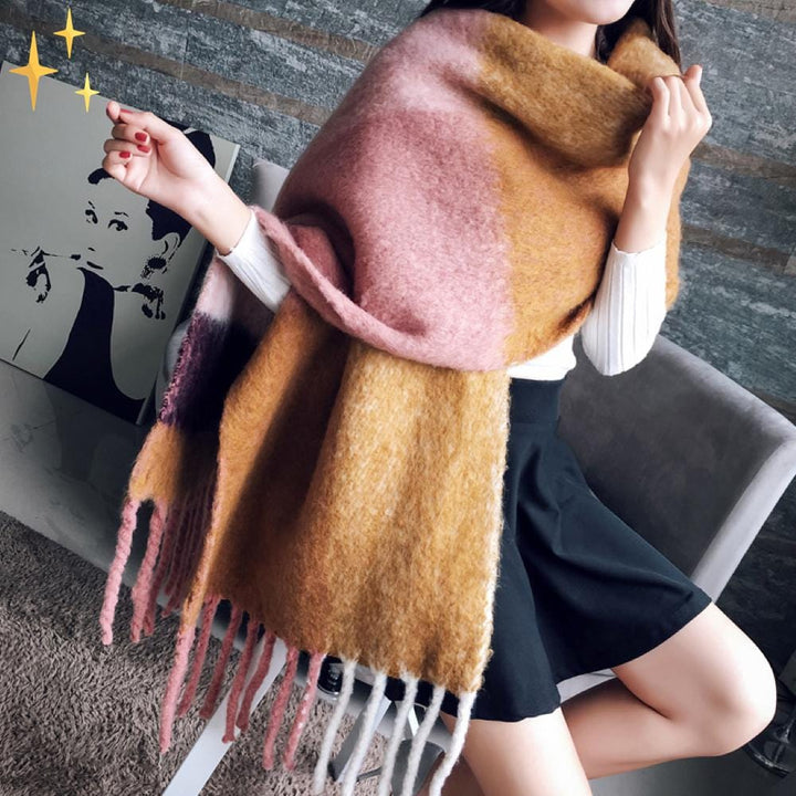 Luxuriöser Kaschmirschal mit Karo