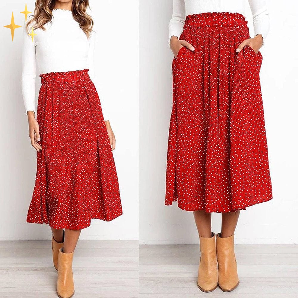 Breiter Gepunkteter Midirock