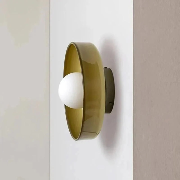 Energy-efficient modern ceiling lamp with customizable light for a bedroom.