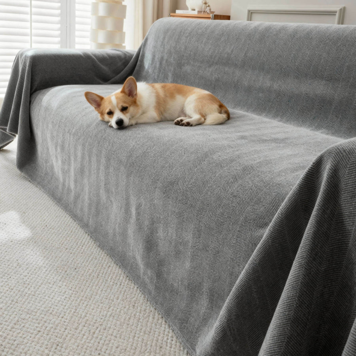 Stylish geometric pattern sofa cover for recliner, stretch modern decor, machine washable protection