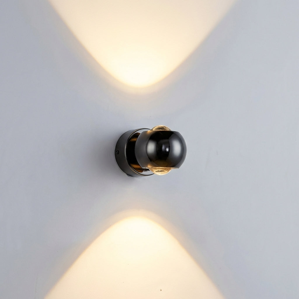 Sleek Glintara modern LED wall light, adjustable for ambient lighting, space-saving decorative fixture.