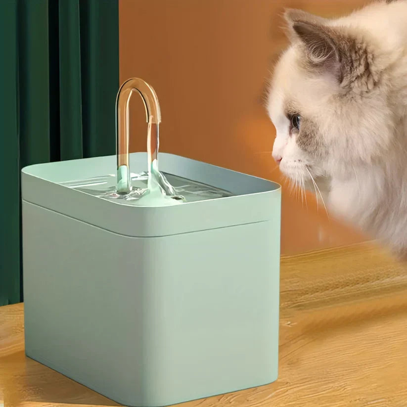Quiet pet water dispenser for cats featuring an LED indicator and easy-to-clean design.