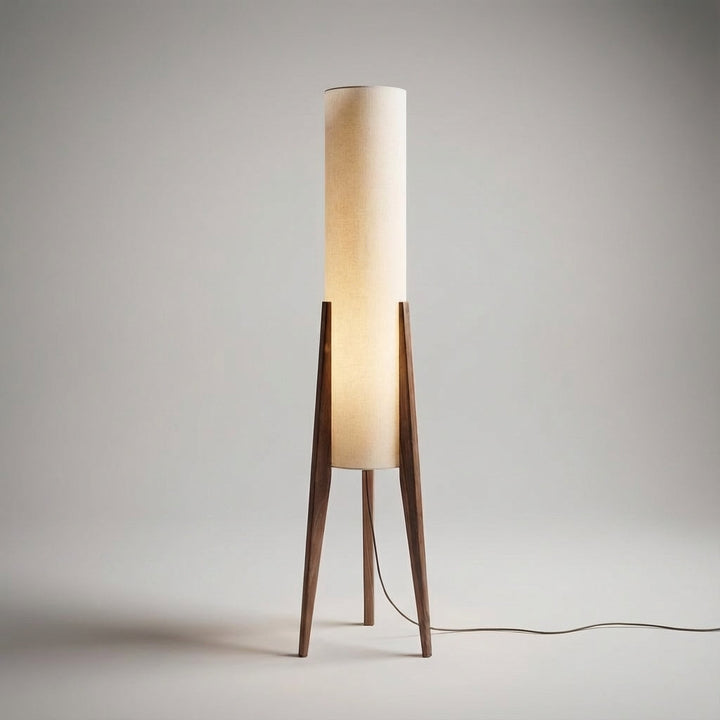 Havenara ambient living room floor lamp, a modern Scandinavian wood design, perfect for home lighting.
