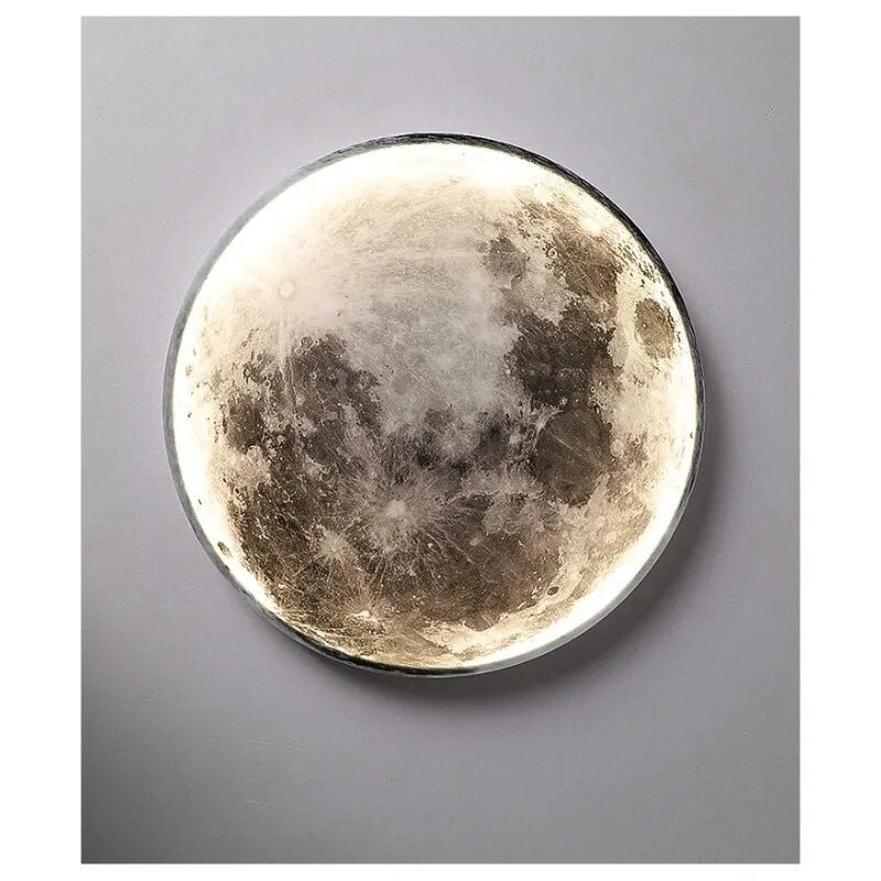 "Moderne LED Mond Wandleuchte mit sanftem Licht, ideal für Schlafzimmer, stilvolles Design, energiesparend"