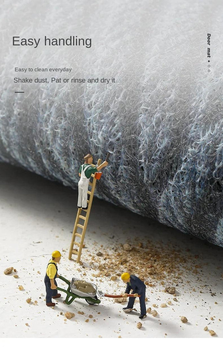 "Moderne rutschfeste PVC-Fußmatte, rechteckig, grün, perfekt für stilvolle Eingangsbereiche."