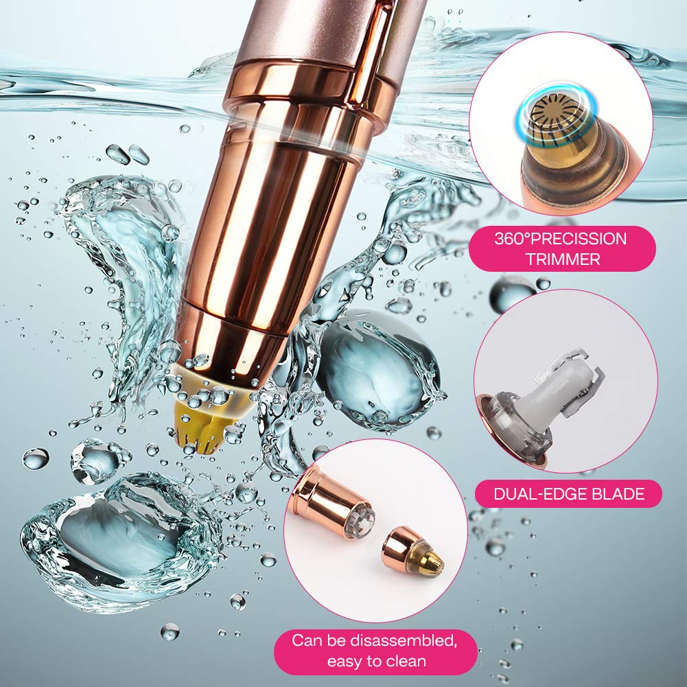 "Moderner, kompakter Augenbrauen Trimmer für präzise, schmerzfreie Gesichtspflege mit USB-Aufladung, ideal für unterwegs."