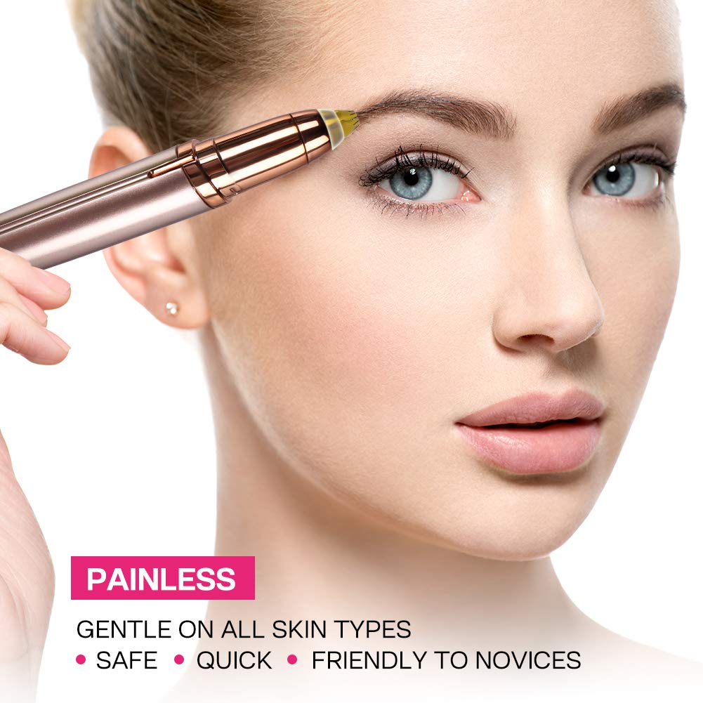 "Moderner, kompakter Augenbrauen Trimmer für präzise, schmerzfreie Gesichtspflege mit USB-Aufladung, ideal für unterwegs."