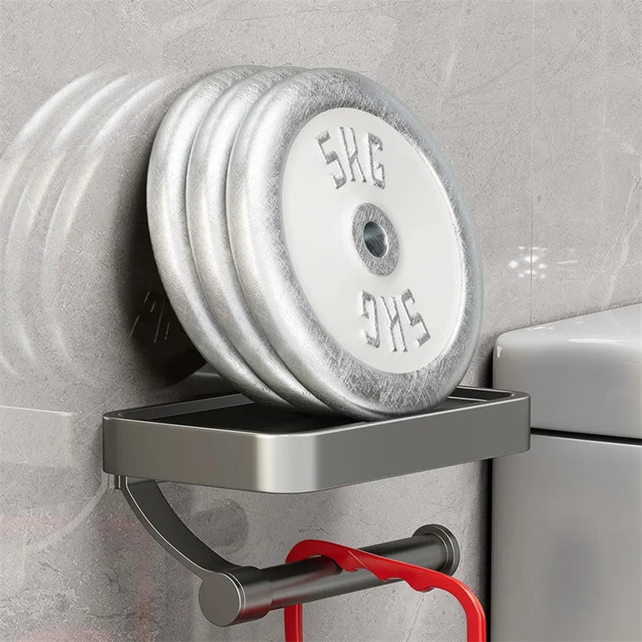 "Moderner Toilettenpapierhalter aus Edelstahl mit Ablage, minimalistisch und praktisch, für stilvolle Badezimmer, Home & Deco