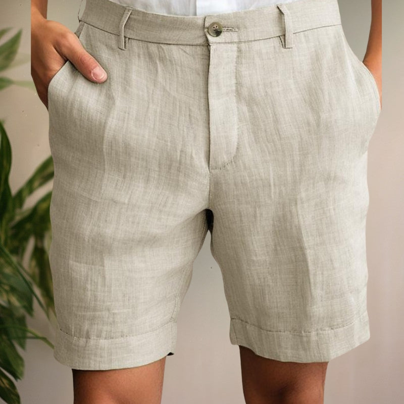Men's relaxed fit summer shorts in black, perfect for casual wear & warm weather comfort.