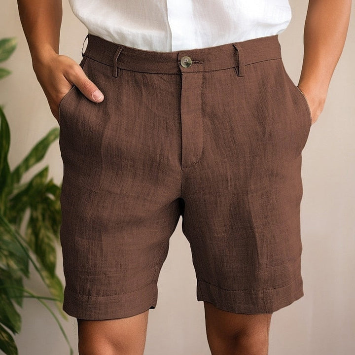 White men's relaxed fit summer shorts, offering ultimate comfort for casual summer days.